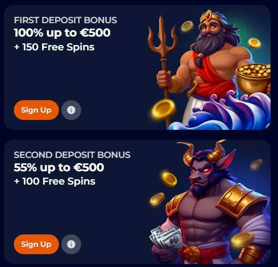 1 și 2 bonus de depunere