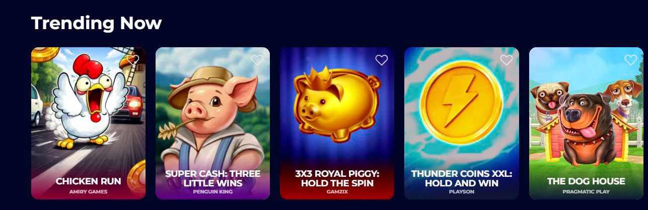 trendy hry ninecasino